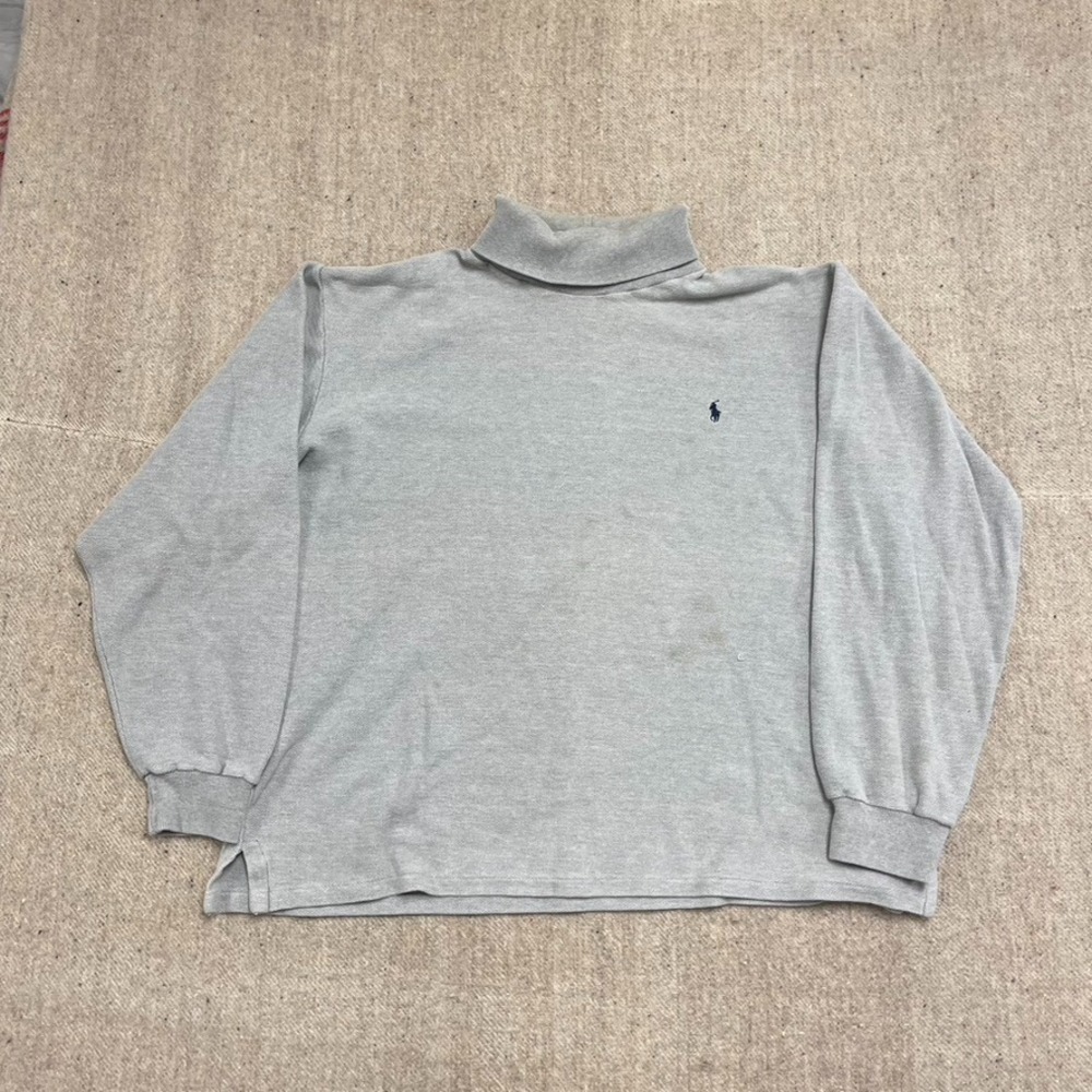 vintage Polo Ralph Lauren Turtle Neck mens xl gray 2000 y2k - Picture 1 of 11